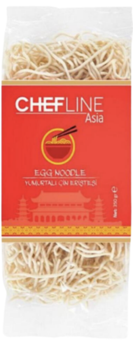 Chefline Asia Yumurtalı Çin Eriştesi 350 gr (Egg Noodle) x50 (Ad: 60₺)