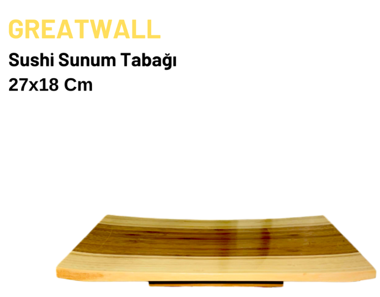 Bambu Sushi Tabağı 27x18 Cm