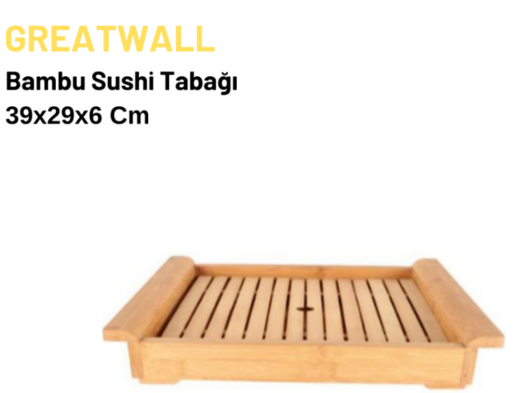 Bambu Sushi Tabağı 39x29x6 Cm